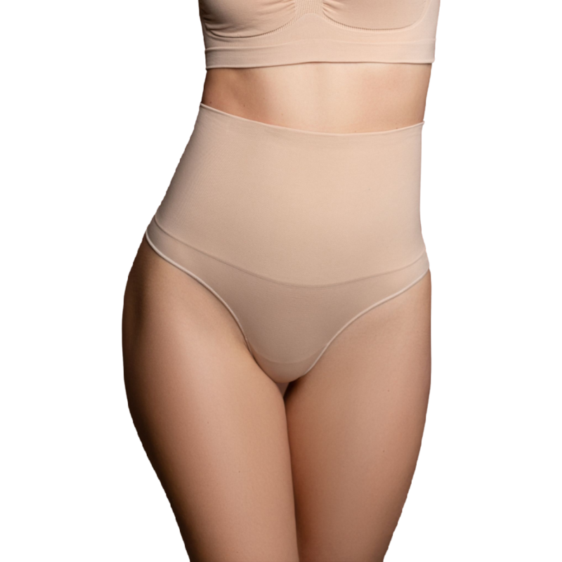 BYE-BRA - GAINE SANS COUTURE STRING BEIGE TAILLE M