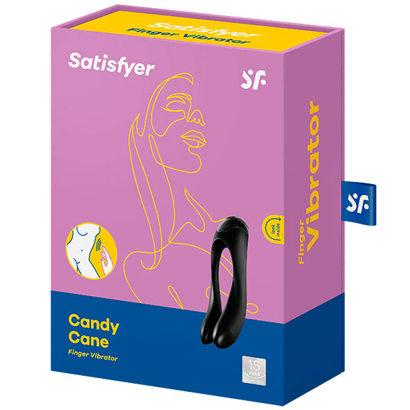 SATISFYER - CANDY CANE VIBROMASSEUR DOIGT NOIR