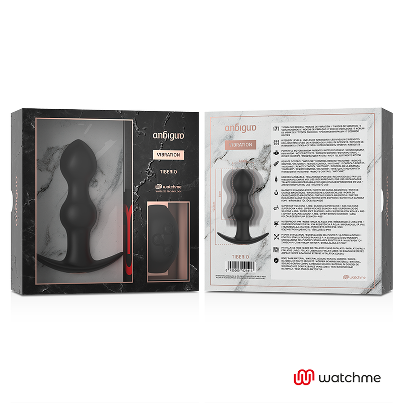 ANBIGUO - VIBROMASSEUR ANAL AVEC TÉLÉCOMMANDE WATCHME TIBERIO