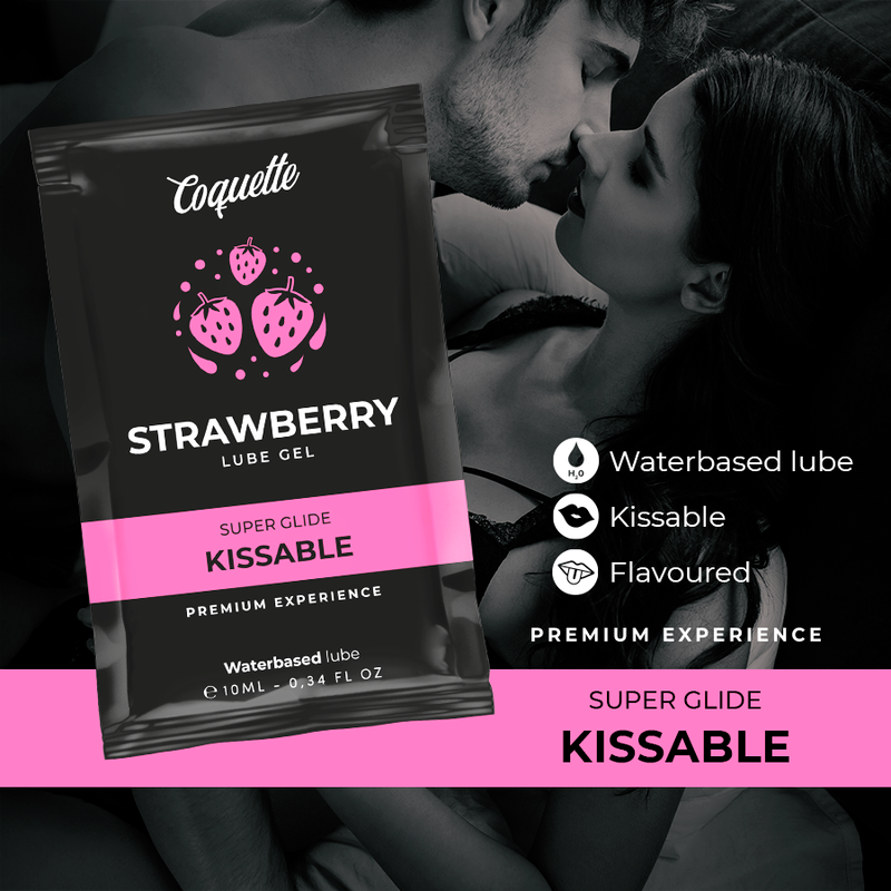 COQUETTE CHIC DESIRE - LUBRIFIANT BAISABLE À BASE D'EAU À LA FRAISE SACHET 10 ML