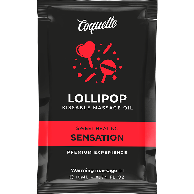 COQUETTE CHIC DESIRE - HUILE DE MASSAGE CHAUFFANTE DE POCHE EMBRASSABLE LOLLIPOP 10 ML