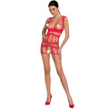 PASSION - WOMAN BS089 ROTER BODYSTOCKING, EINE GRÖSSE