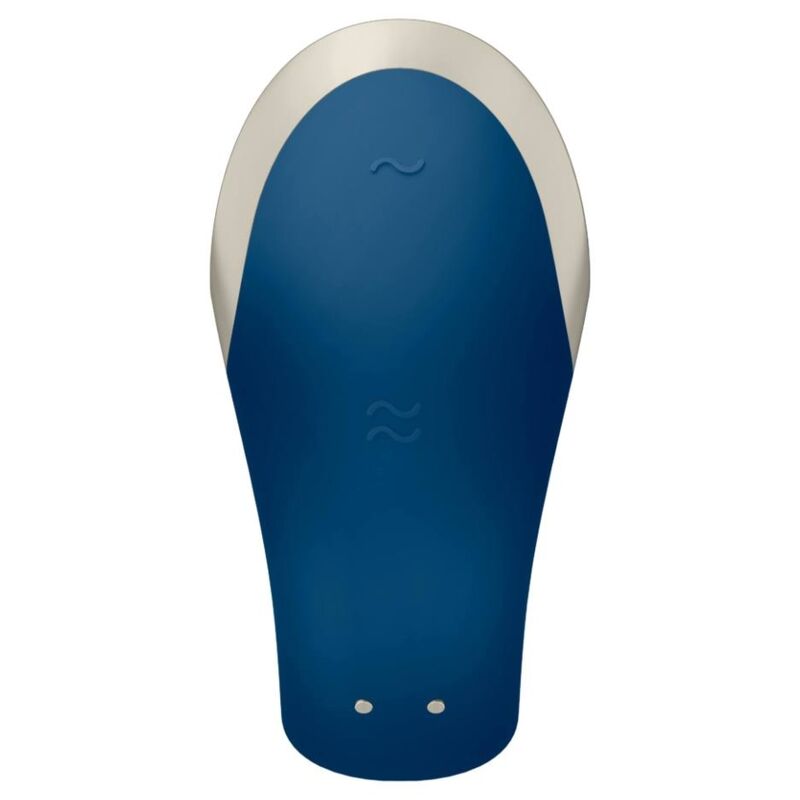 SATISFYER - DOUBLE LOVE LUXURY PARTNER VIBRATOR BLEU