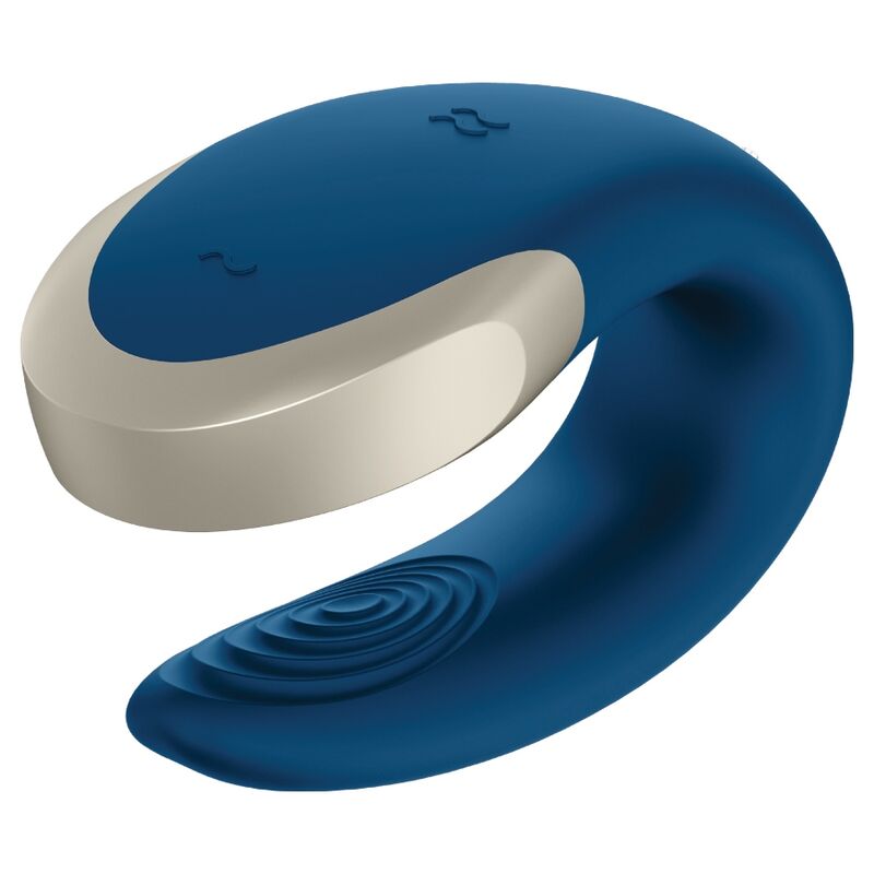 SATISFYER - DOUBLE LOVE LUXURY PARTNER VIBRATOR BLEU