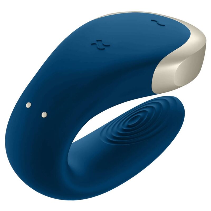 SATISFYER - DOUBLE LOVE LUXURY PARTNER VIBRATOR BLEU