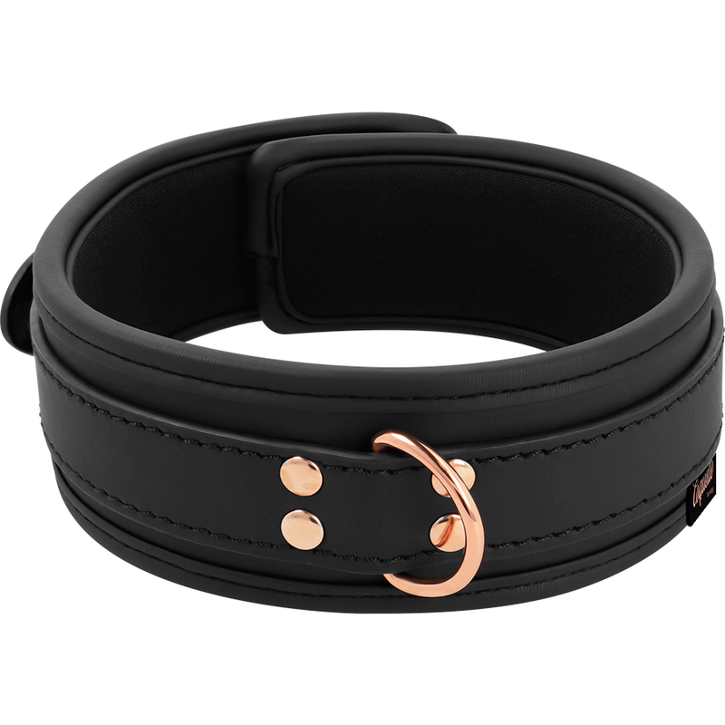COQUETTE CHIC DESIRE - COLLIER FANTAISIE EN CUIR VÉGÉTALIEN AVEC SANGLE ET DOUBLURE EN NÉOPRÈNE