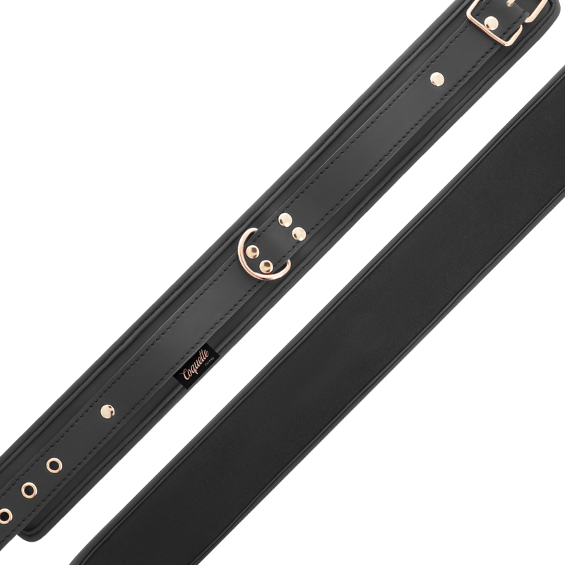 COQUETTE CHIC DESIRE - COLLIER FANTAISIE EN CUIR VÉGÉTALIEN AVEC SANGLE ET DOUBLURE EN NÉOPRÈNE