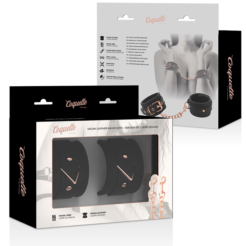 COQUETTE CHIC DESIRE – MENOTTES FANTAISIE EN CUIR VEGAN AVEC DOUBLURE EN NÉOPRÈNE