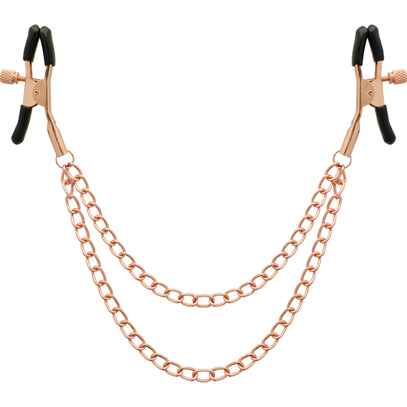 COQUETTE CHIC DESIRE - SERRE-NIPPLES FANTAISIE EN MÉTAL AVEC CHAÎNE