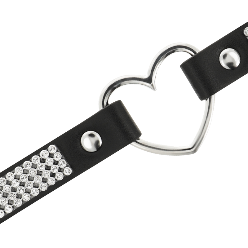COQUETTE CHIC DESIRE - COLLIER EN CUIR VÉGÉTALIEN AVEC COEUR