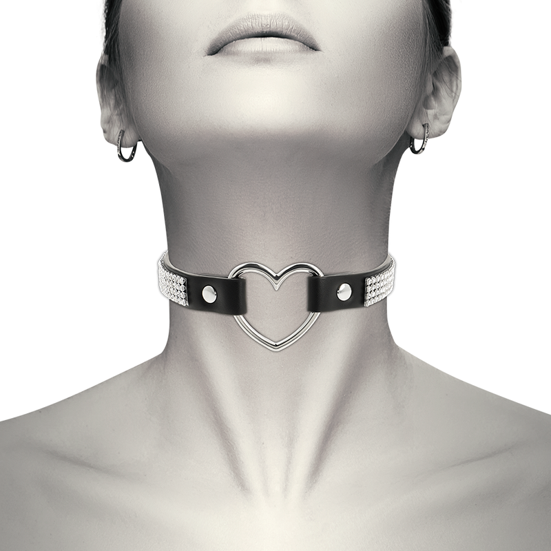 COQUETTE CHIC DESIRE - COLLIER EN CUIR VÉGÉTALIEN AVEC COEUR