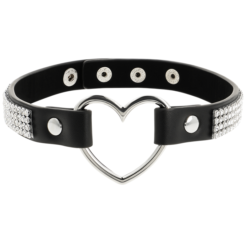 COQUETTE CHIC DESIRE - COLLIER EN CUIR VÉGÉTALIEN AVEC COEUR