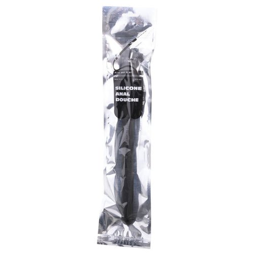 TOUT NOIR - DOUCHE ANALE PLIABLE EN SILICONE 27 CM