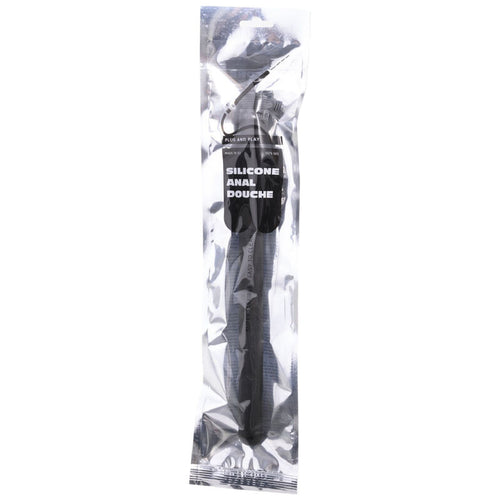 TOUT NOIR - DOUCHE ANALE SILICONE SYSTÈME BUTOIR 27 CM