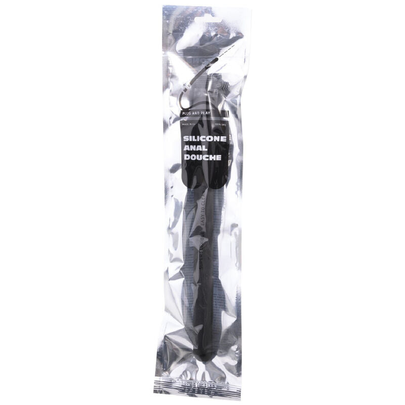 TOUT NOIR - DOUCHE ANALE GÉANT ONDULÉ SILICONE 28,5 CM