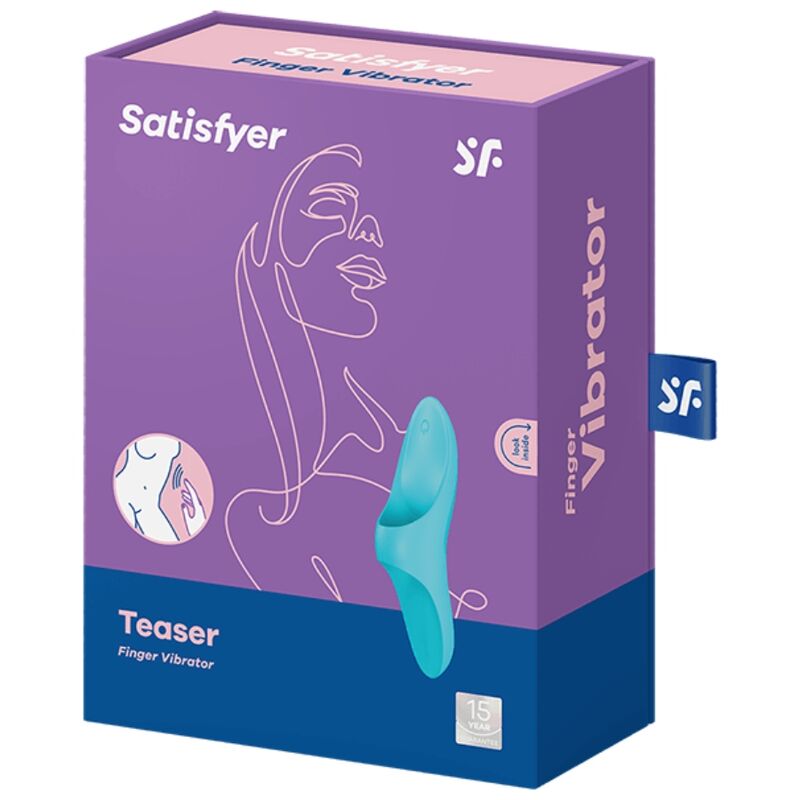 SATISFYER - TÉLÉCOMMANDE VIBRANTE POUR DOIGTS LUMIÈRE BLEUE