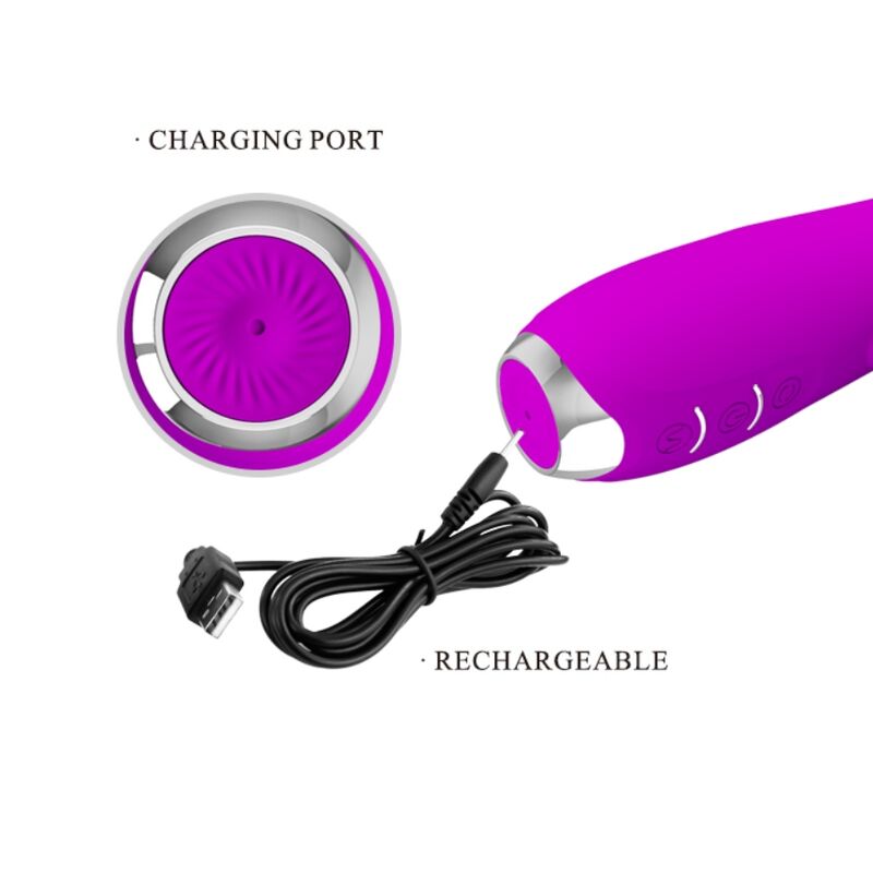 PRETTY LOVE - VIBREUR MOLLY À ROTATION RECHARGEABLE