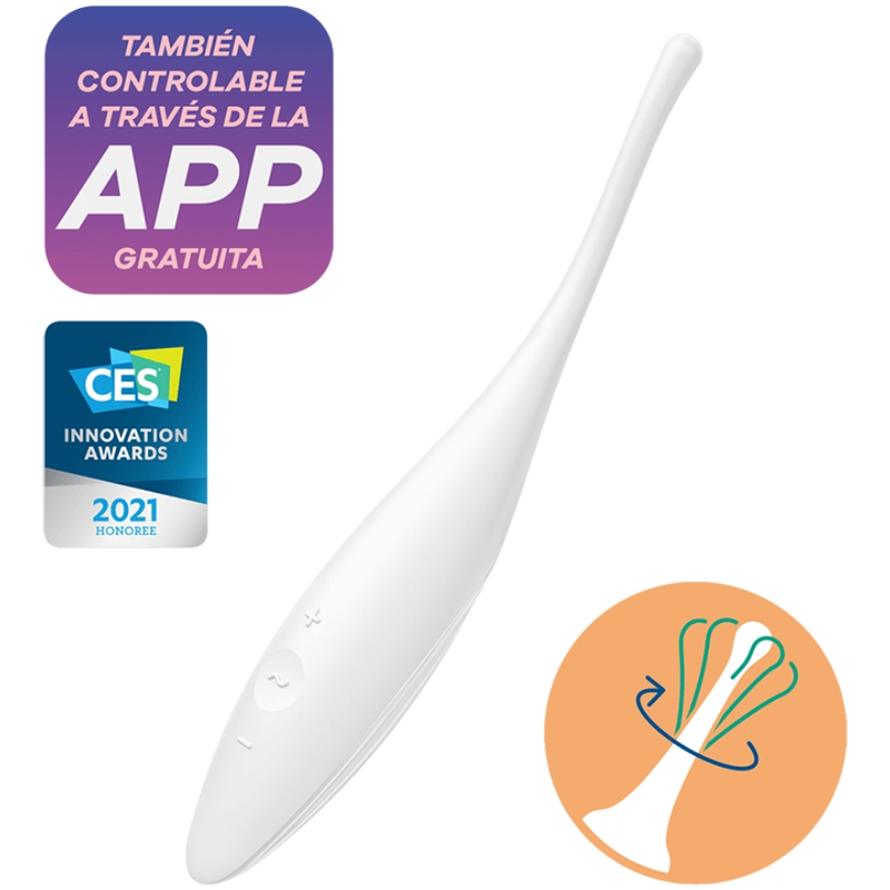 SATISFYER - TWIRLING JOY VIBREUR DE CLITORIS BLANC