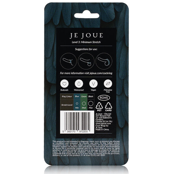 JE JOUE - ANNEAU EN SILICONE BLEU - ÉTRANGLEMENT MINIMAL