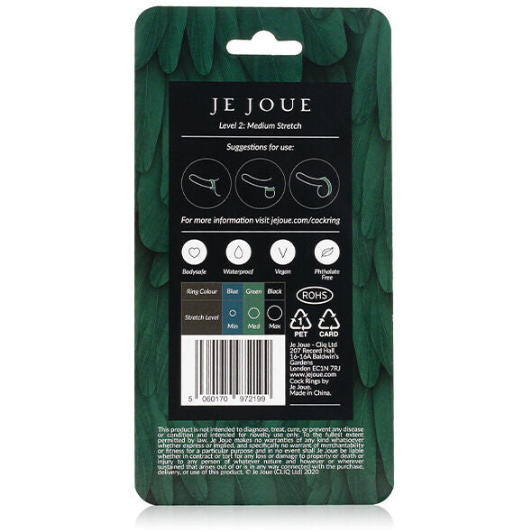 JE JOUE - ANNEAU EN SILICONE VERT - CHOKE MOYEN
