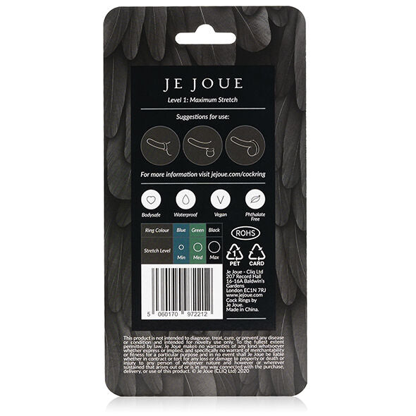 JE JOUE - COCKRING MAXI-STRETCH EN SILICONE - NOIR