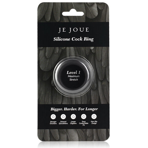 JE JOUE - COCKRING MAXI-STRETCH EN SILICONE - NOIR