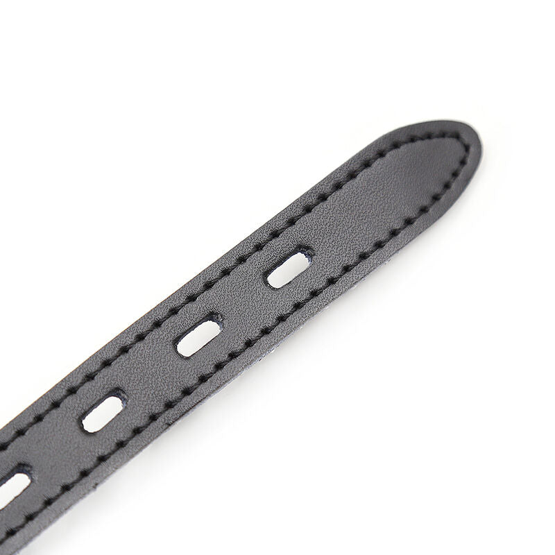 OHMAMA FETISH - BAILLON BILLE EN SILICONE AVEC SANGLE EN CUIR (CADENAS INCLUS)