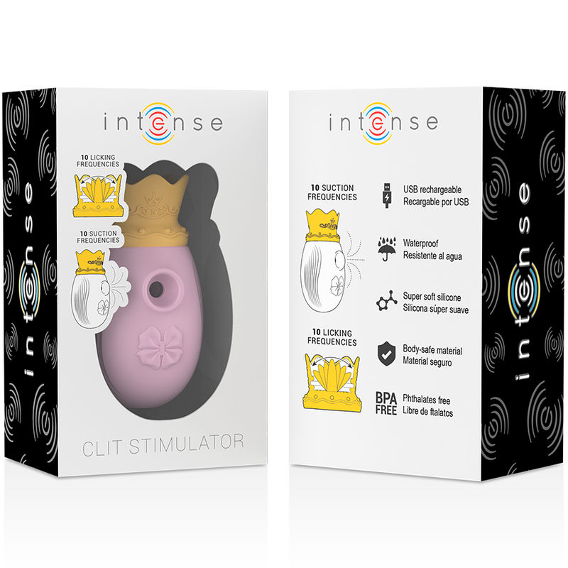 INTENSE - STIMULATEUR CLITORIDIEN 10 MODES DE SUCION ET DE LÉCHAGE - ROSE