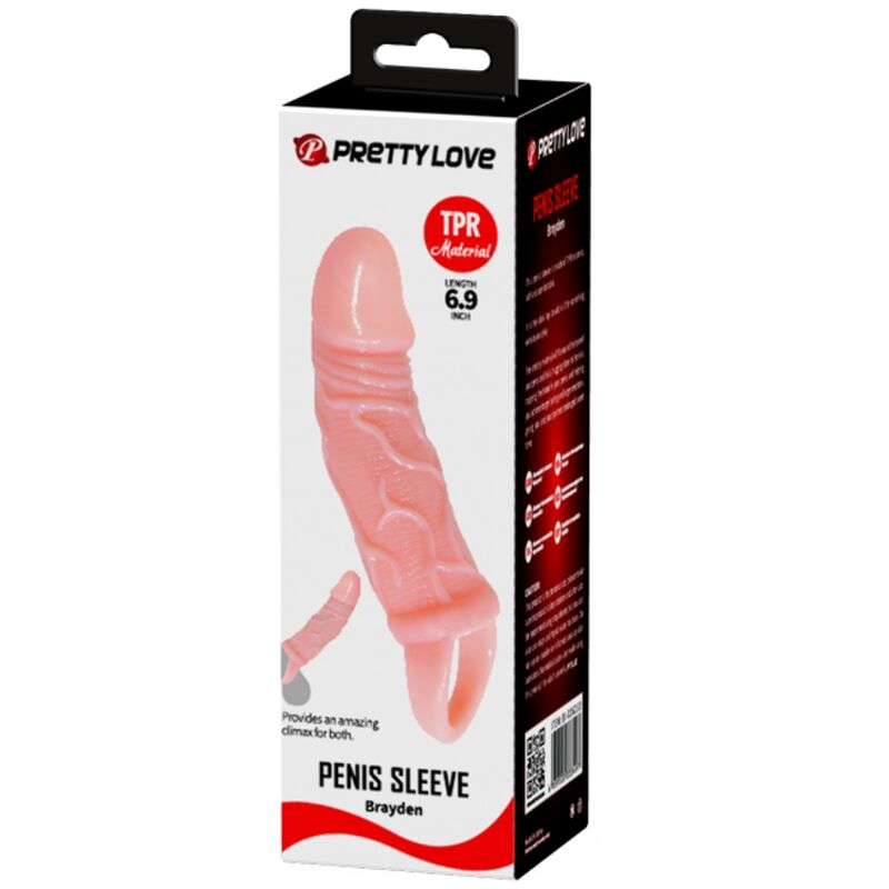 BAILE - GAINE D'ALLONGEMENT DU PÉNIS AVEC SANGLE POUR TESTICULES 13,5 CM