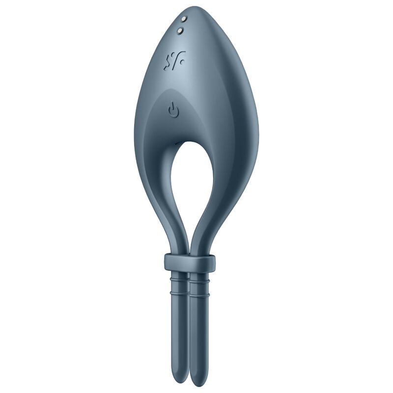 SATISFYER - ANNEAU VIBRANT BULLSEYE APP GRIS