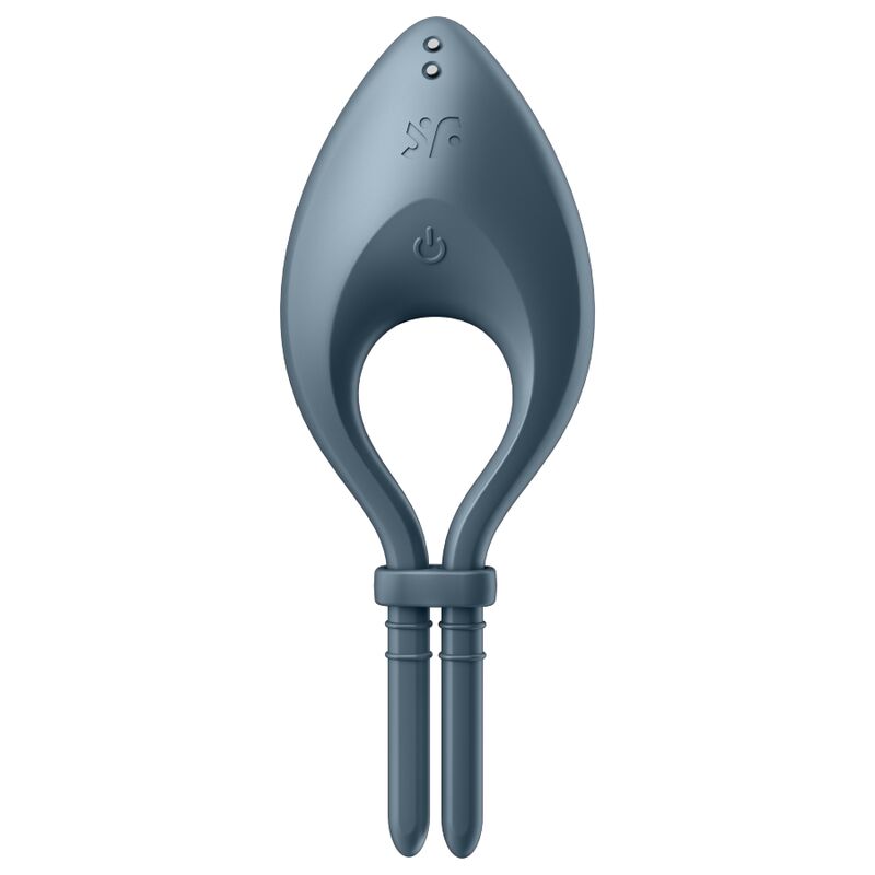 SATISFYER - ANNEAU VIBRANT BULLSEYE APP GRIS