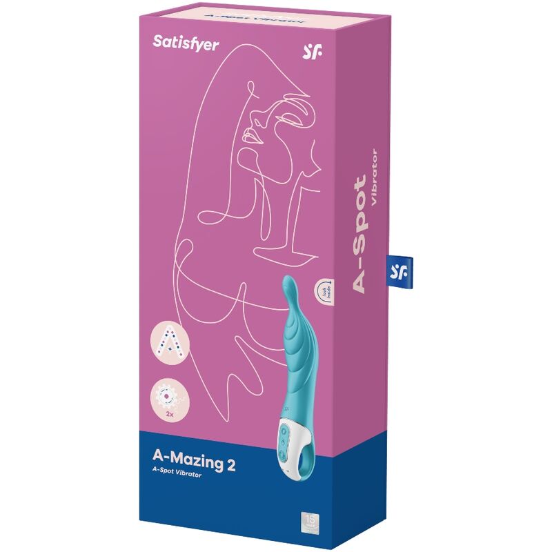 SATISFYER - VIBROMASSEUR AMAZING 2 ASPOT TURQUOISE