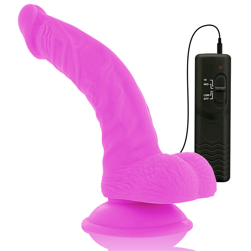 DIVERSIA - DILDO VIBRANT FLEXIBLE VIOLET 21.5 CM -Ø- 4.5 CM