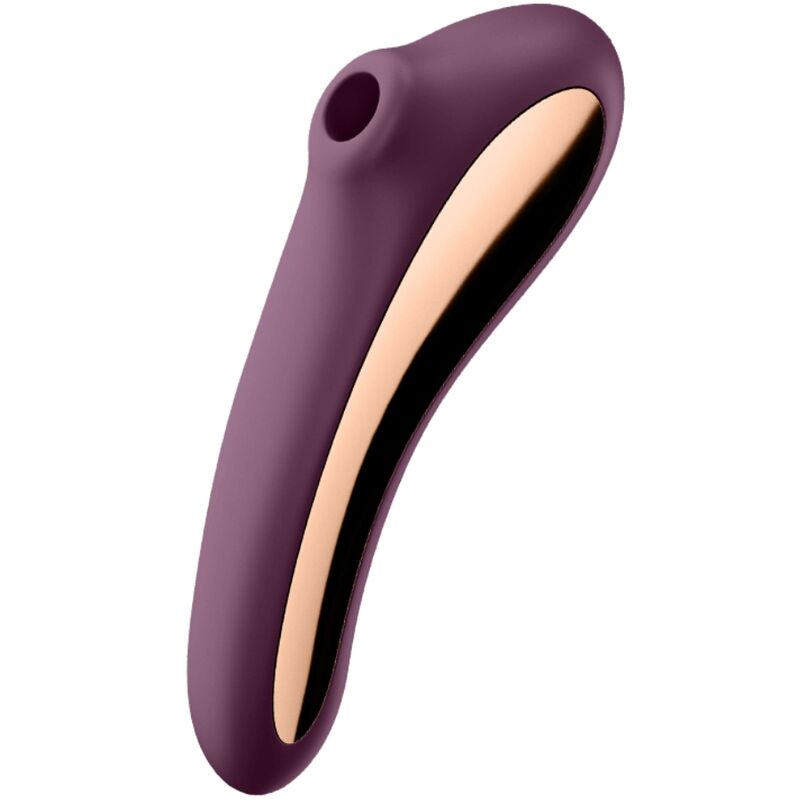SATISFYER - VIBREUR À IMPULSION D'AIR DUAL KISS ROUGE BOURGOGNE