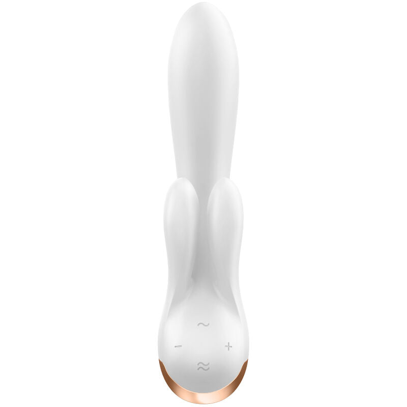 SATISFYER DOUBLE FLEX VIBRATEUR APP - BLANC