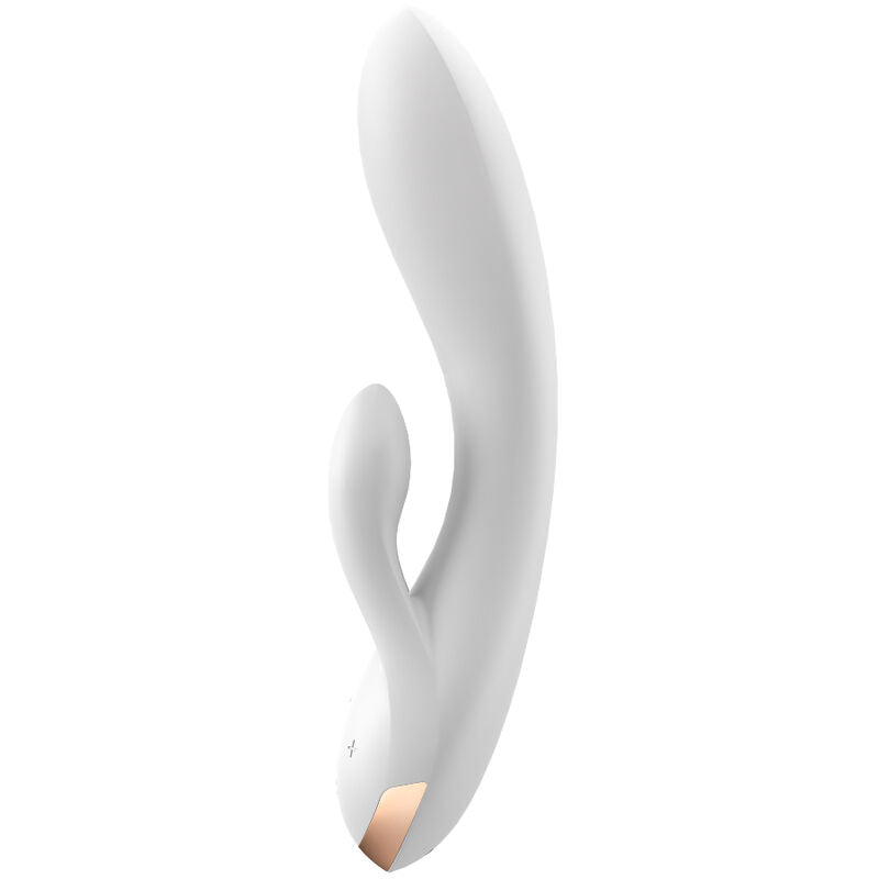 SATISFYER DOUBLE FLEX VIBRATEUR APP - BLANC