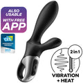 SATISFYER - HEAT CLIMAX+ VIBROMASSEUR ANAL CONNECTÉ NOIR