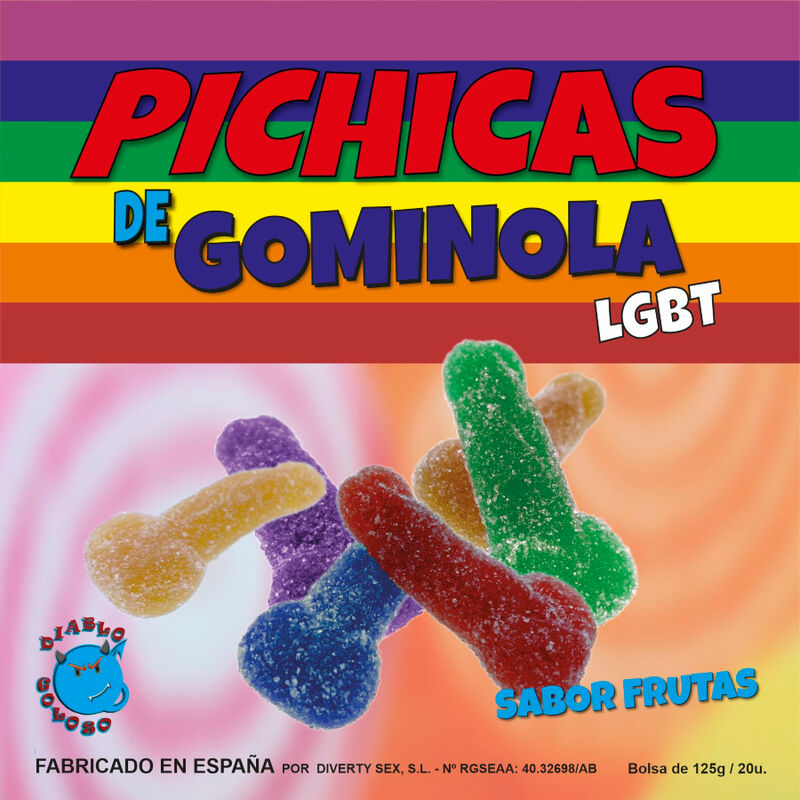 FIERT - PÂTE DE FRUITS EN FORME DE PÉNIS AVEC DU SUCRE LGBT
