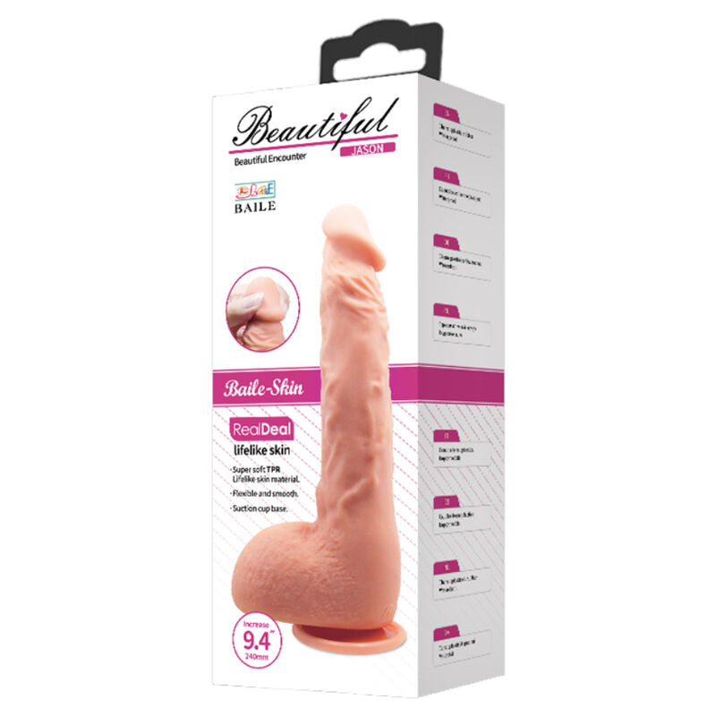 BAILE - DILDO RÉALISTE JASON NATURE 24 CM