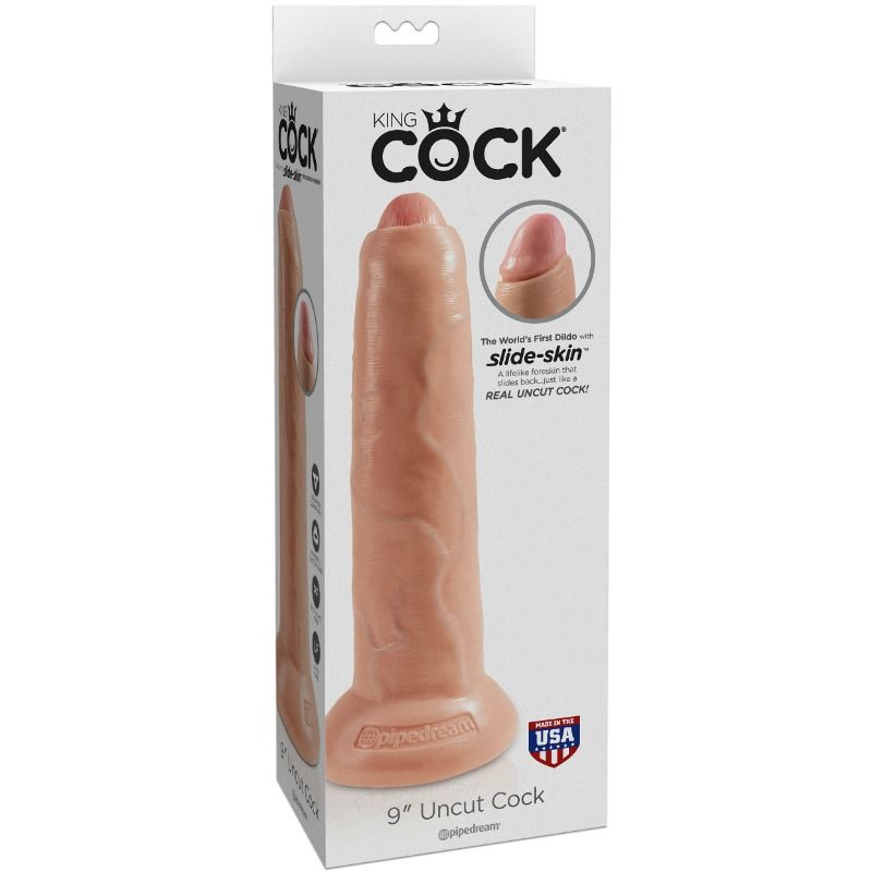 KING COCK - DILDO RÉALISTE VIANDE NON-CIRCONCISE 23 CM