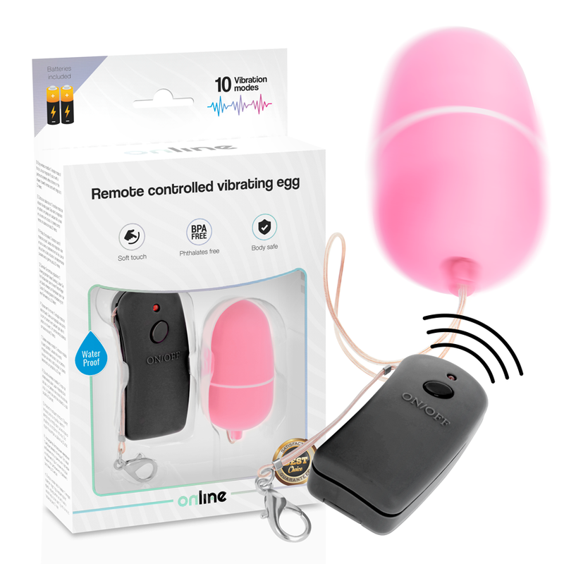 EN LIGNE - ŒUF VIBRANT AVEC TÉLÉCOMMANDE ROSE
