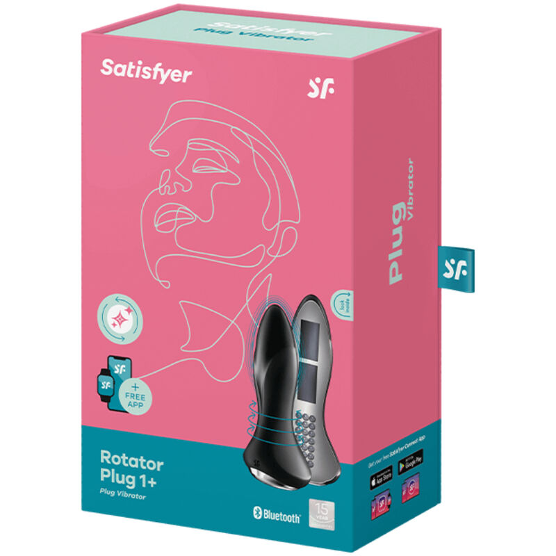 SATISFYER - PLUG ROTATEUR 1+ PLUG VIBRANT APPLICATION ROUGE