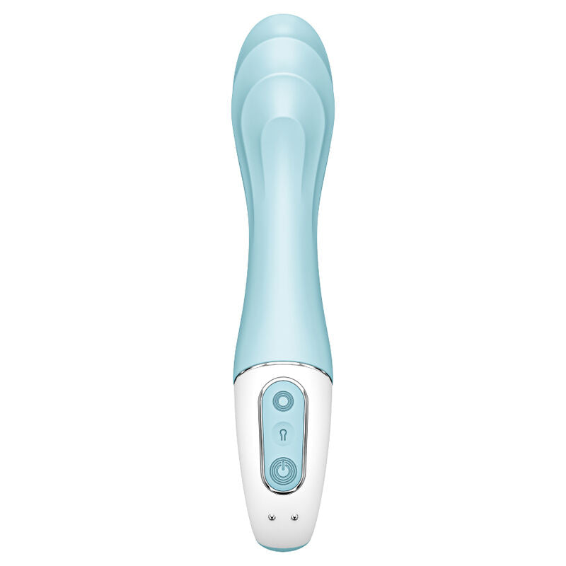 SATISFYER - VIBRATEUR À POMPE À AIR 5+ VIBRATEUR POINT G GONFLABLE APP BLEU
