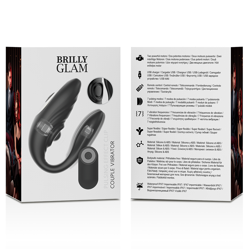 BRILLY GLAM- PAIRE TÉLÉCOMMANDÉE PULSANTE ET VIBRANTE