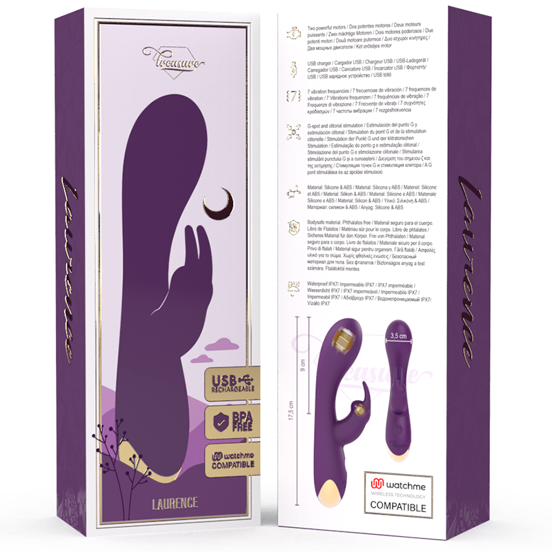 TREASURE - LAURENCE LAPIN VIBREUR + TÉLÉCOMMANDE WATCHME