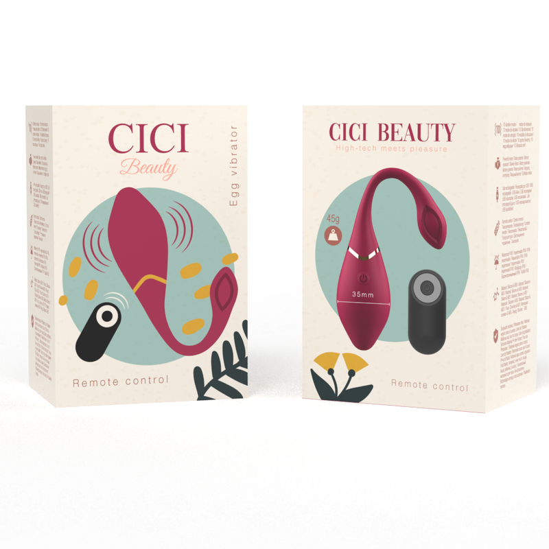 CICI BEAUTY - VIBRATEUR ŒUF EN SILICONE DE QUALITÉ SUPÉRIEURE AVEC TÉLÉCOMMANDE
