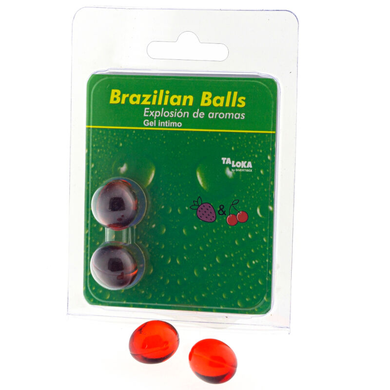 TALOKA - 2 BOULES BRÉSILIENNES, GEL INTIME FRAISE & CERISE