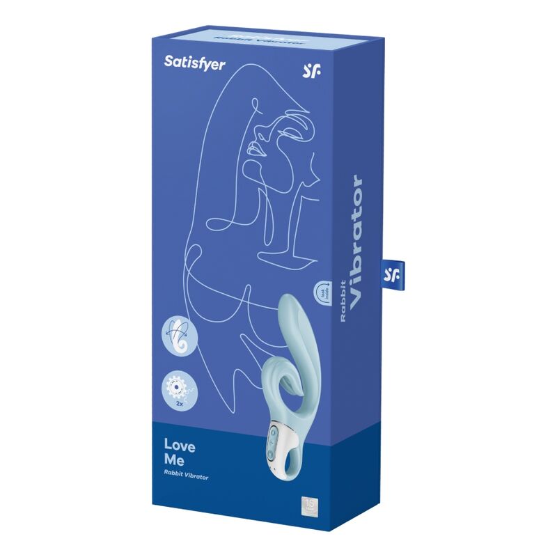 SATISFYER - LOVE ME VIBRADOR RABBIT ROJO