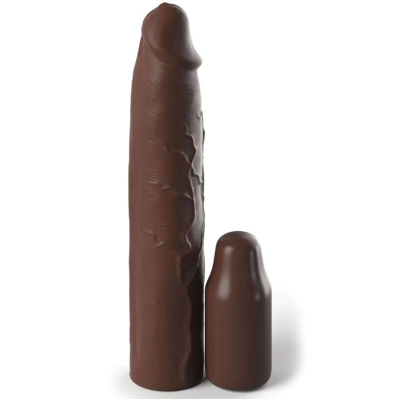 FANTASY X- TENSIONS - PIPEDREAMS SLEEVE 22,86 CM + PLUG 7,62 CM MARRON