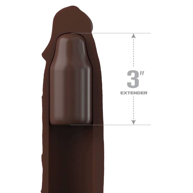 FANTASY X- TENSIONS - PIPEDREAMS SLEEVE 22,86 CM + PLUG 7,62 CM MARRON